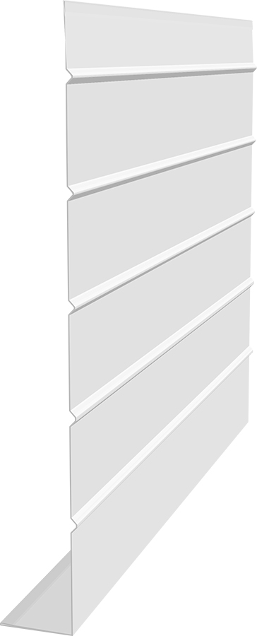 10" Fascia - Smooth/Rib - Aluminum Polar White Enamel